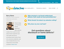 Tablet Screenshot of housedetective.com